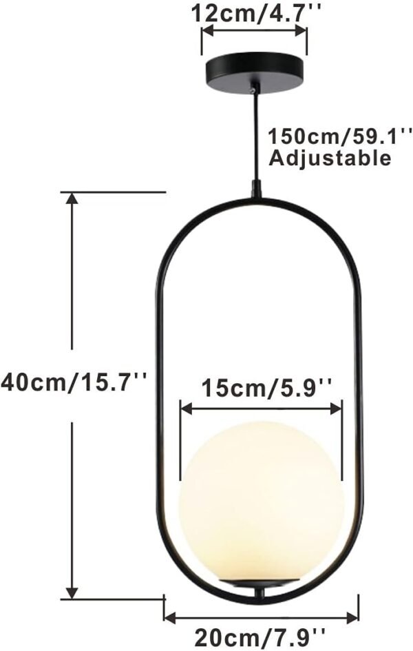 COLGANTE NEGRO DE VIDRIO - Imagen 4