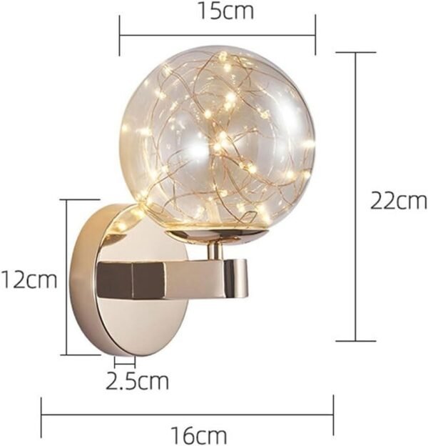 APLIQUE LED MODERNO DORADO - Imagen 5