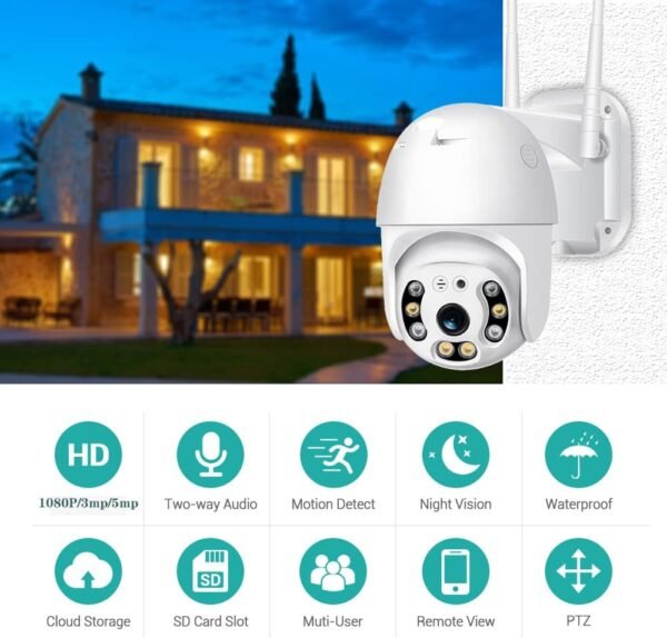 CAMARA WIFI 3MP MOVIL ICSEE BLANCO